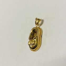 Vintage 14K Yellow Gold Baby Shoe Charm Hallmarked