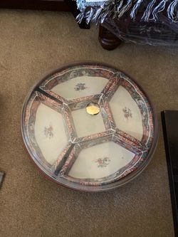 Vintage Japanese Imari Porcelain Lazy Susan Set