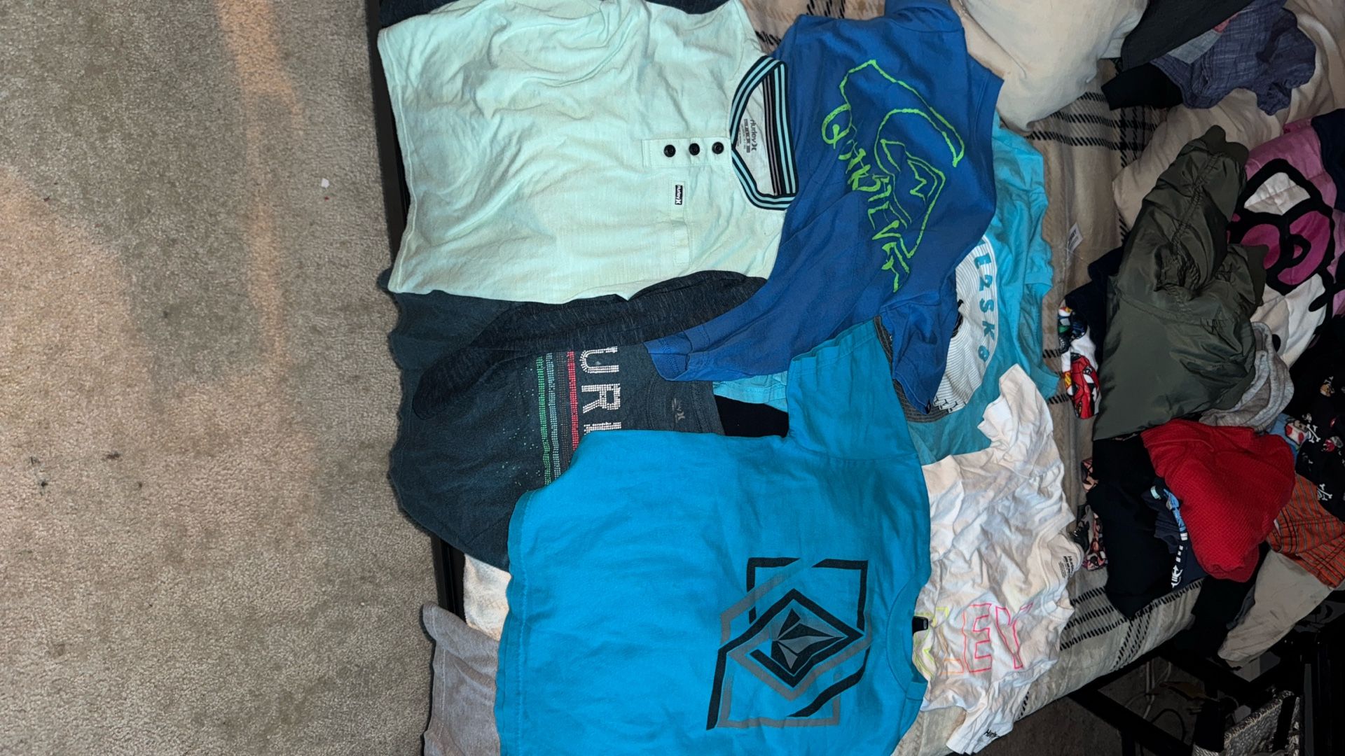 Boys Shirts Bundle Hurley Volcom Quicksilver