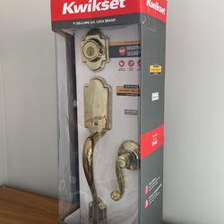 Kwikset Brass Front Door Lock Set
