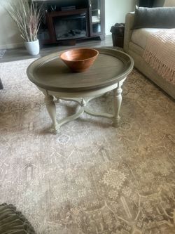 Amelia Shadow Gray Round Coffee Table