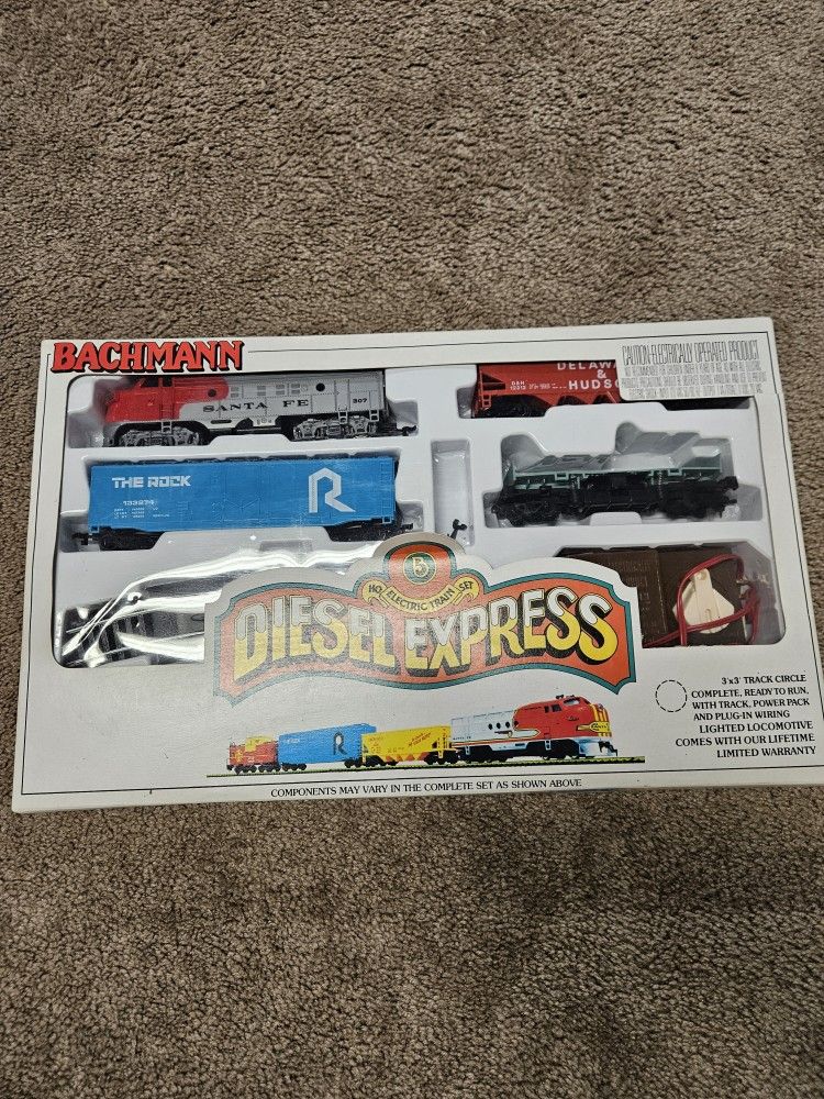 Vintage BACHMANN HO SCALE DIESEL EXPRESS HO SCALE ELECTRIC TRAIN SET Tested