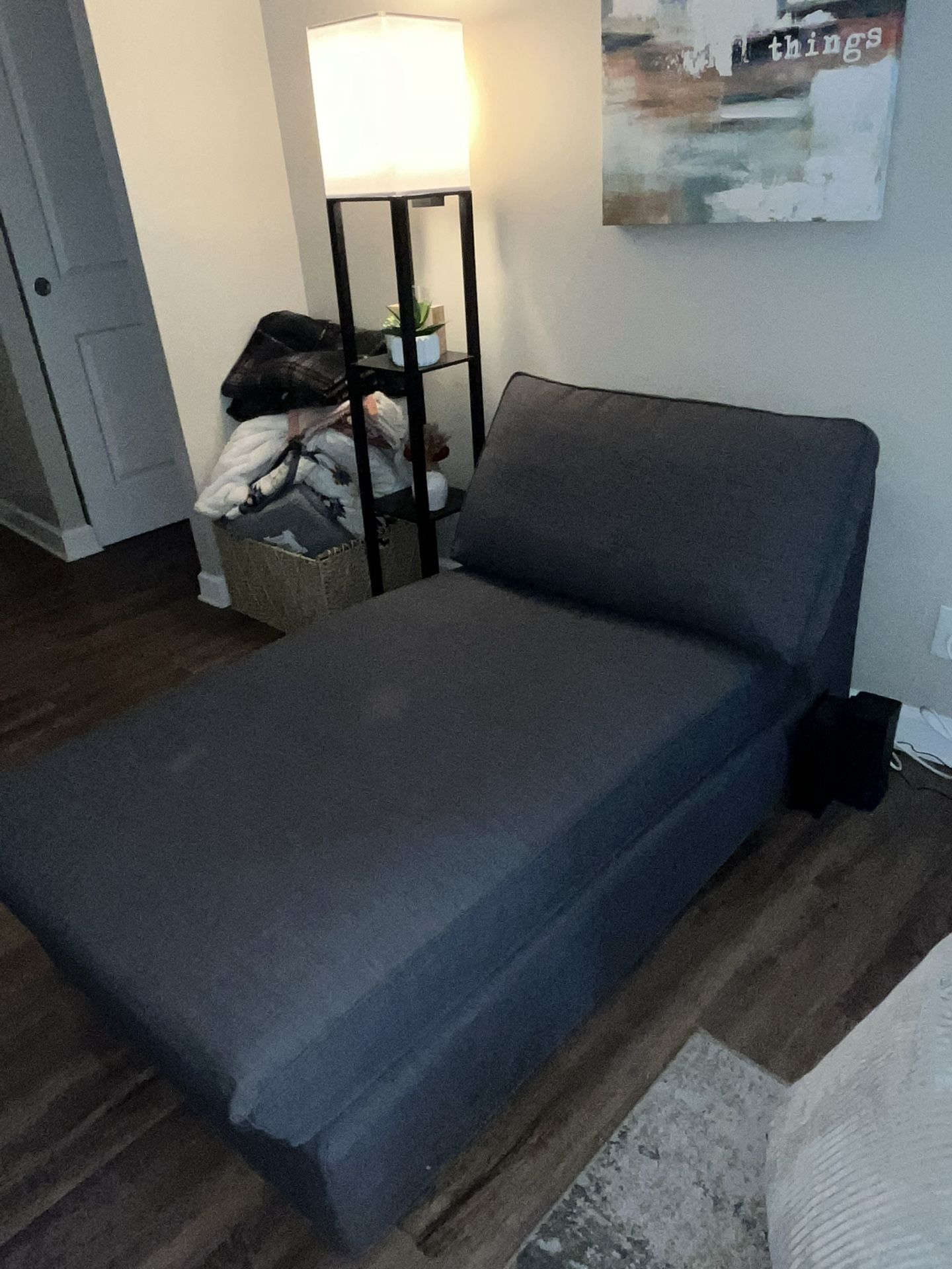 grey love seat chair