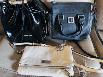 3 handbags crossbody (2 Calvin Klein 1 Michael Kors)