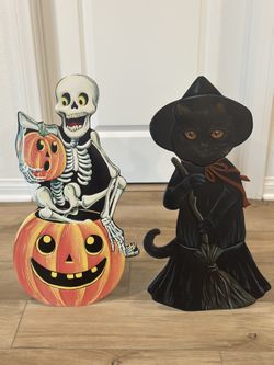 Vintage Halloween Porch Signs 