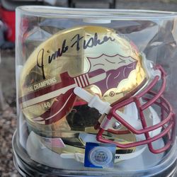 Jimbo Fisher Signed Mini Helmet