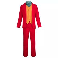 Joker Costume Set + Clown Mask – Full Outfit – Men’s Size – Pre-Owned