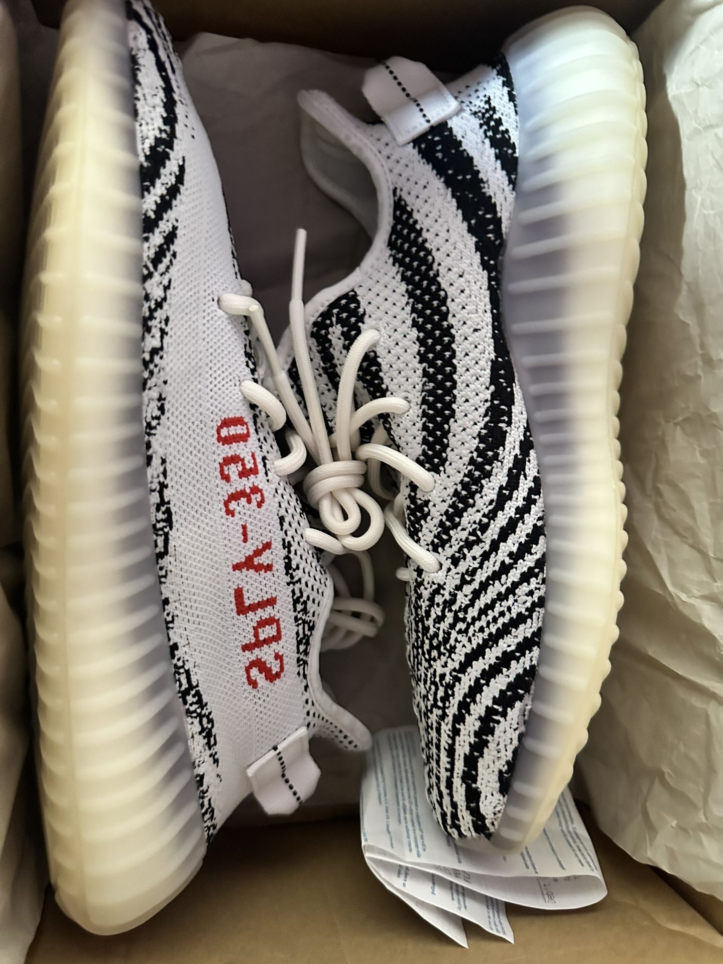 Authentic Yeezy ZEBRA Men’s Size 9 Mens NEW WITH BOX