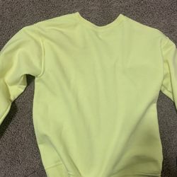 Lime Green Sweatshirt W/O Hoodie