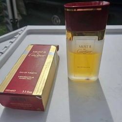 Must II DE Cartier Paris Eau De Toilette Women's Perfume 3.3 oz 100 ml