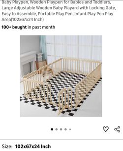 Large Wooden PlayPen for kids