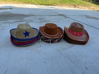 Cowboy party hats (variety about 27 hats total)