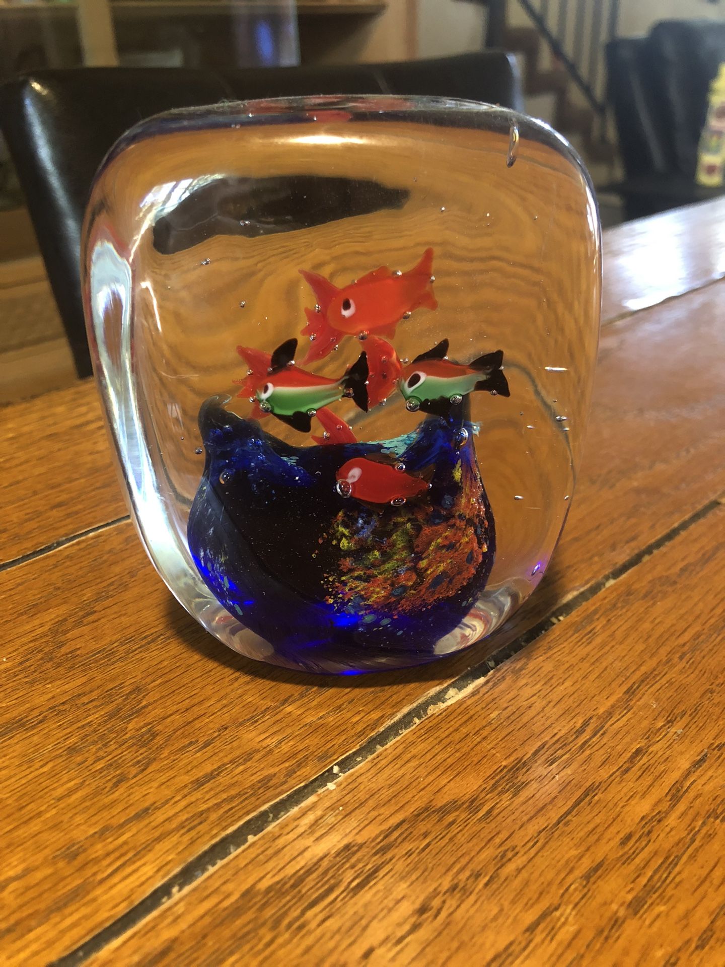 Vintage Fish Tank Paperweight 4.5x3.5 Inches