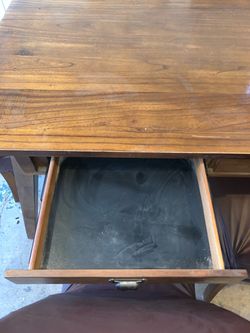 Wooden and Leather Dining Room Set