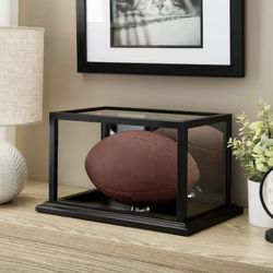 Football Display Case With Mirror Back
