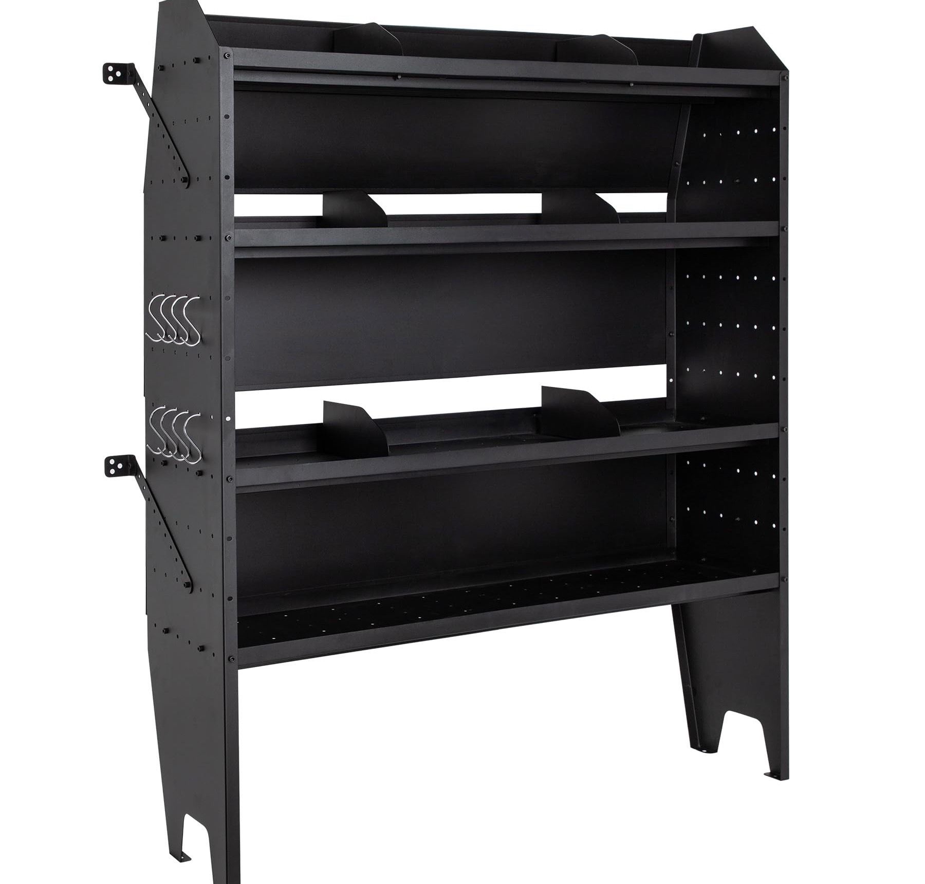 Van Shelving W/ 1000LBS Capacity, Heavy-Duty Steel Cargo Storage System, Universal Fit Ford Transit/RAM ProMaster/Chevy Express/Nissan NV/Sprinter, 42