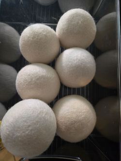 Laundry Wool Dryer Balls 6-Pack, Reusable Natural Fabric Softener