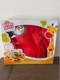 Bright Starts Safari Adventures Tummy Time Play Mat – New