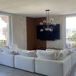 Nixon White 4pcs Modular Cloud Couch Sectional Sofa