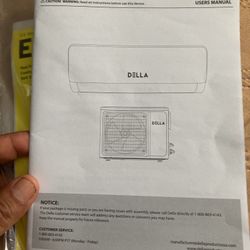 Mini Split Air Conditioner, 120 Volts, Brand New Open Box
