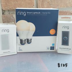 Ring Wired ,Chime Pro And Smartlighting Starter Kit 