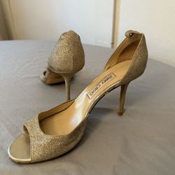 Jimmy Choo Swarovski Crystal Peep Toe Pumps 41