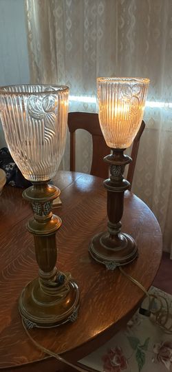Brass and Crystal lamps