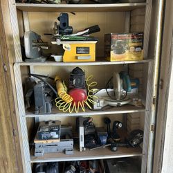 POWER TOOLS, POWER SAWS, VICE ETC…