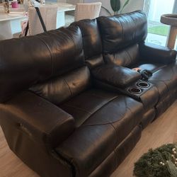 Faux Leather Couch 