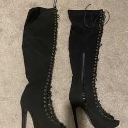 Black Over The Knee Boots