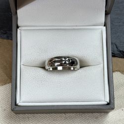 925 Sterling Silver Cross Engraved Band 