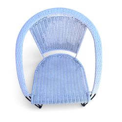 4 Wicker Wrought Iron Chairs 