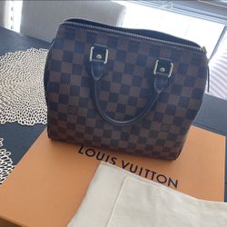 Louis Vuitton Speedy Bandouliere Damier Ebene 25 Brown