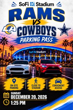 SoFi Stadium Parking Pass - Rams vs. Cowboys