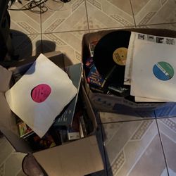 Selling 2 Boxes Full Of Vsh And Records 