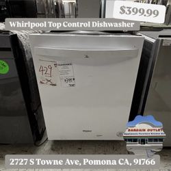 Whirlpool White Top Control Dishwasher 