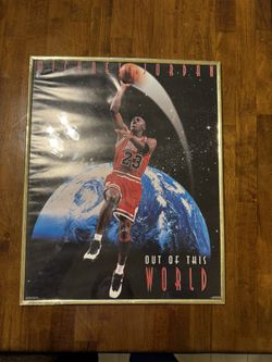 Michael Jordan OUT OF THIS WORLD 1995 Costacos 23" x 35" Foam Board Poster RARE!