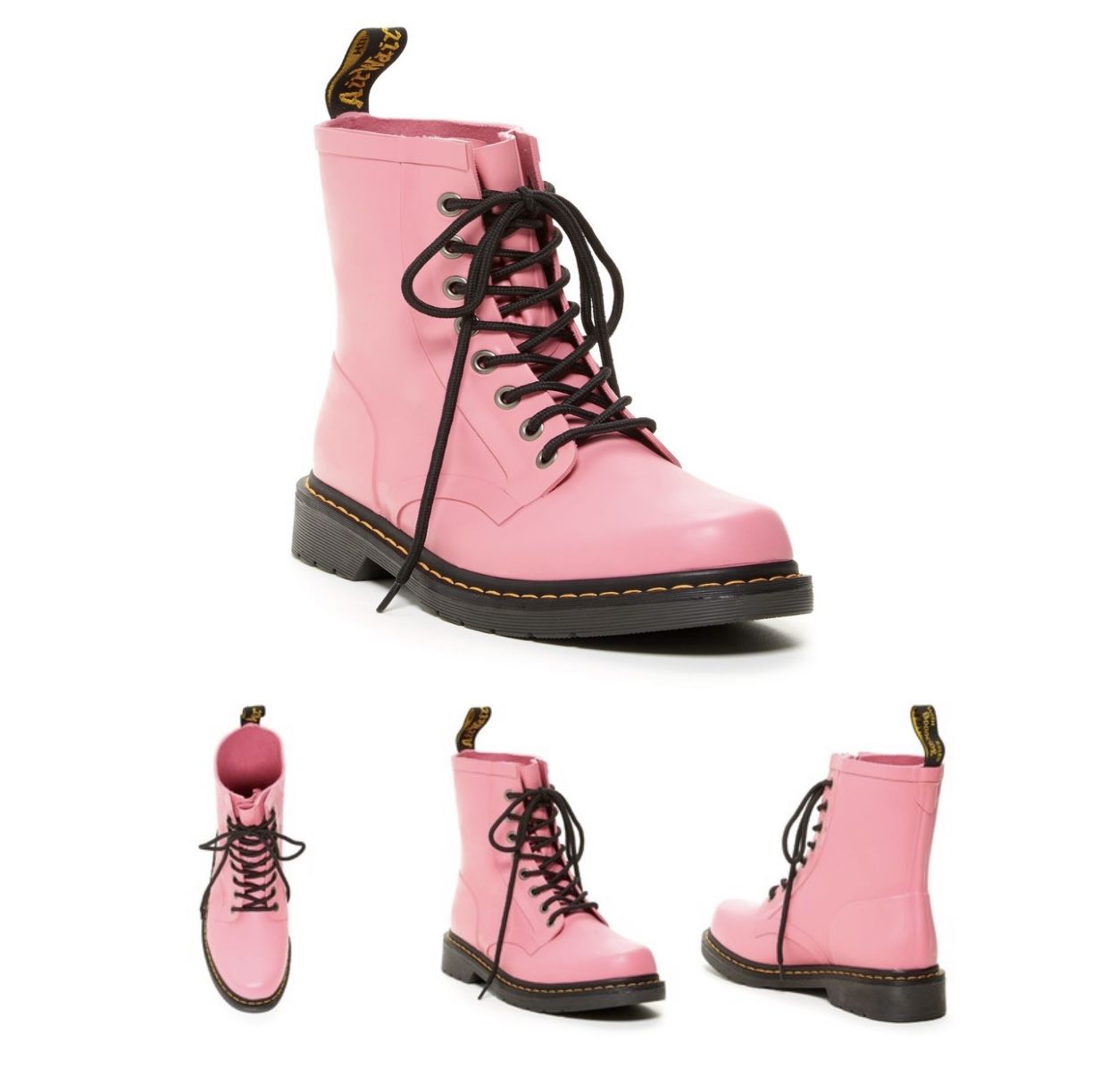 Dr. Martens DRENCH AW004 Pink Rubber Lace Up Rain Boots Women’s US 8 M. Make an offer!