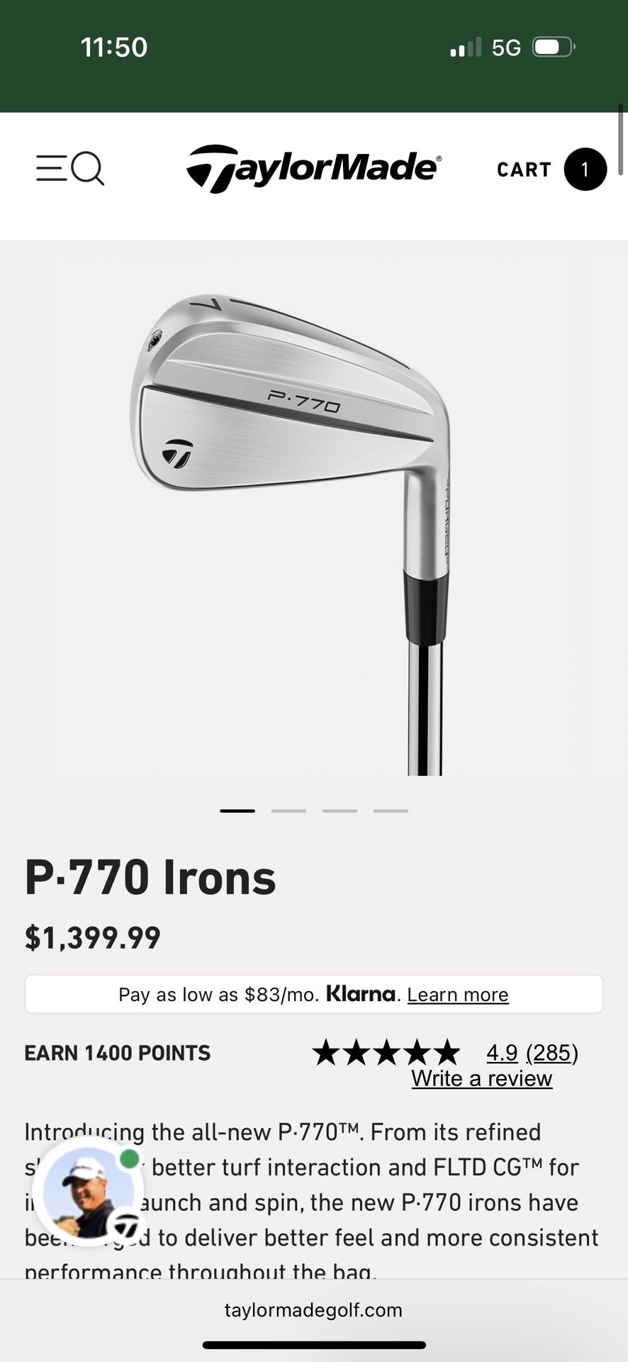 P.770 Irons 4-PW BRAND NEW