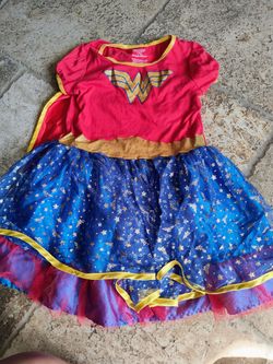 MINT LICENSED OFFICIAL DC COMICS WONDER WOMAN CHILD GIRLS COSTUME SIZE 7/8