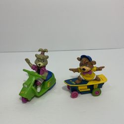 Vintage 1991 McDonalds Yo Yogi! Rev-Ups Cindy Bear & Boo Boo Bear Toy Vehicles