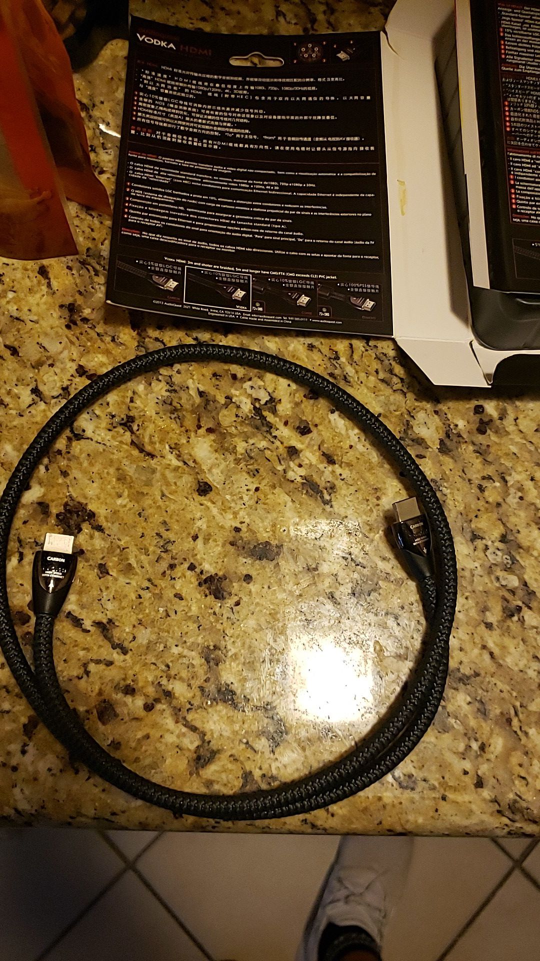 Audioquest carbon HDMI cable 1m