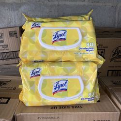 Packs of Lysol Wipes 