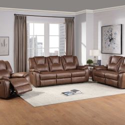 🔥Brand New Manual Reclining Sofa Set 🔥Only $49 Today And Pay Later With Or Without Credi🌟