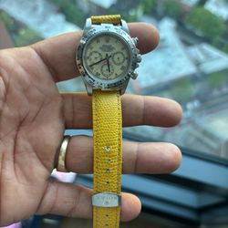 Rolex 116519 18k White Gold Daytona Yellow Beach Mother of Pearl

