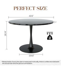 Black Round Dining Table