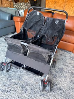 Double Seat Pet Dog Pram Stroller for Medium Small Dogs, Premium Two-Seater Pet Strollers