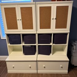 Pottery Barn Kids White Cameron 2 x 3 Cabinet Wall Storage System