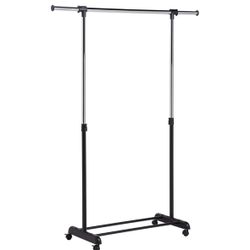 Brand New Adjustable Rolling Metal Clothes Rack