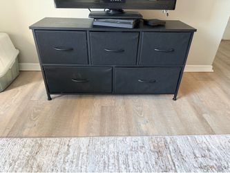 5 drawer fabric night stand